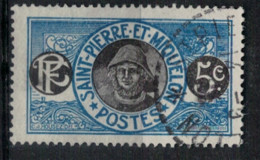 SAINT PIERRE ET MIQUELON        N°  YVERT :  107 OBLITERE       (OB 10 / 16 ) - Used Stamps