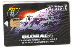 Spain - G-009 - Emision De Gentileza - Global 95 - Planet Earth Weltall Space - 250 PTA - Mint In Blister - Nueva - Gratis Uitgaven