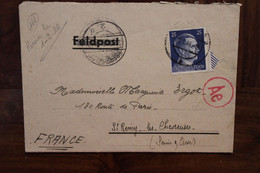 Allemagne France 1944 Eberswalde LAGER Censure Ae Cover Reich STO GEMEINSCHAFTSLAGER FDP - Guerra Del 1939-45