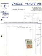 Verviers - Garage Verviétois - Vespa Alfa Roméo Volvo 1961 + Timbres - 1950 - ...