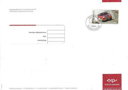 Iceland Island 2011  Motorsport, Rally, 50g Innenlands, Cover With Mi 1312, Cancelled 15.01.2014 - Lettres & Documents