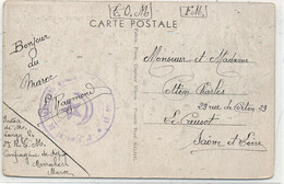 MAROC -MARRAKECH- CACHET MILITAIRE -Cachet Double Cercle Violet 38mm -2è REGIMENT DE TIRAILLEURS MAROCAINS/*LECOLONNEL* - Lettres & Documents