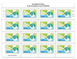 Ireland 2022 For People For Planet , Earth E Bike, Sustainable Development, Climate Change Challenge MNH Sheet (**) - Unused Stamps