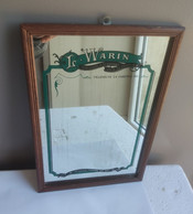 Miroir Publicitaire Warin  Verreries Pour La Pharmacie  VILLENEUVE LA GARENNE 1980  Maison Fondée En 1880 21 X 30 Cm Env - Spiegels