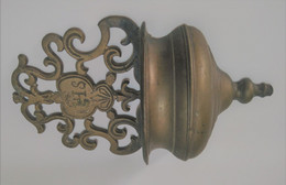 VINTAGE ACQUASANTIERA IN OTTONE PRIMI DEL '900 - Bronzes