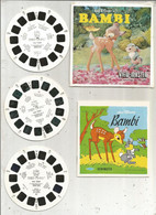 VIEW MASTER , 21 Photos En Relief , Livret 16 Pages , BAMBI, Walt Disney's,1956 , 2 Scans, Frais Fr 3.35 E - Visionneuses Stéréoscopiques