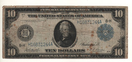 USA    $ 10  Large Size  P360nH  Dated 1914   " Blue Seal St. Louis  -  President Andrew Jackson, + Farmers & Factory" - Billetes De Estados Unidos (1862-1923)