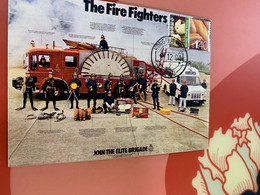 Hong Kong Stamp Fire Fighters Ambulance Postcard - Covers & Documents