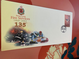 Hong Kong Stamp Fire Fighters Ambulance Services FDC - Covers & Documents