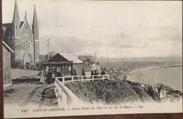 Cpa, SAINTE ADRESSE Notre-Dame Des Flots Et Vue Sur Le Havre, Animée, éd LL 111, écrite - Sainte Adresse