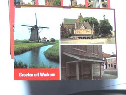 Nederland Holland Pays Bas Workum Met Molen En Gebouwen - Workum