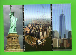 ÉTATS-UNIS . NEW YORK CITY . " STATUE OF LIBERTY, FREEDOM TOWER, MANHATAN " . MULTI-VUES - Réf. N°12158 - - Panoramische Zichten, Meerdere Zichten