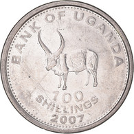 Monnaie, Ouganda, 100 Shillings, 2007, Royal Canadian Mint, TTB+, Cupro-nickel - Ouganda