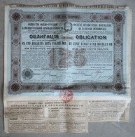 Lot De 4 - OBLIGATION 125 ROUBLES OR - SOCIETE D'INDUSTRIE HOUILLERE DE LA RUSSIE MERIDIONALE - 1897 - Mines