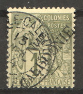 Alphée Dubois   1 Fr. Surchargé  Nlle Calédonie  Yv 34 - Used Stamps