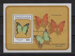 Tanzanie - BF 142 - Faune - Papillon - Cote 7.50€ - ** Neufs Sans Charniere - Tanzania (1964-...)