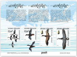 Finland 2017 Arctica Migration Birds On The Baltic Set Of 4 Stamps In Block Mint - Fauna ártica