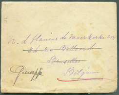 King Edouard ½p. + 1p. (pair) Cancelled MAHARAJ RAMRANBIRGANJ BAZAR On The Back Of A Cover 1 Sept. 1905 To Brussels (Bel - 1902-11 King Edward VII