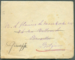 King Edouard ½p. + 1p. (pair) Cancelled MAHARAJ RAMRANBIRGANJ BAZAR On The Back Of A Cover 1 Sept. 1905 To Brussels (Bel - 1902-11 Roi Edouard VII