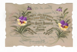 Fantaisie Cpa En Celluloïd Carte Peinte à La Main Fleur Flower Fiore Cpa Ecrite Au Dos En 1918 En B.Etat - Otros & Sin Clasificación