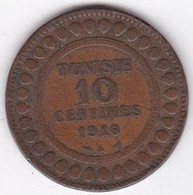Protectorat Français . 10 Centimes 1916 A , En Bronze, Lec# 105 - Túnez