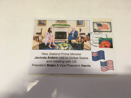 (1 G 2) Visit Of New Zealand Prime Minister Ardern To USA & Meeting With President Biden (31-5-2022) - Lettres & Documents