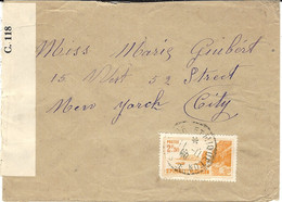1940- Enveloppe  Affr. 2,50  Pour Les U S A   Censure Américaine    C.118 - Lettres & Documents