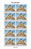 Burundi 2022, Animals, Giraffes V, Sheetlet - Ungebraucht