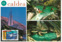 Caldea Spa Resort In Escaldes-Engordany, Andorra. (Europe's Largest Spa)  Maximum-Card,oblitération 2013 - Lettres & Documents