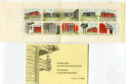 FINLAND 1979 Rural Architecture Booklet MNH / **.  Michel 850-59, MH11 - Unused Stamps
