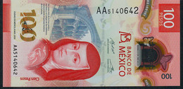 MEXICO NLP (B715a)   100 PESOS  8 May 2020  Serie AA  RARE FIRST DATE FIRST SERIE   Signature 12  UNC. - Mexico