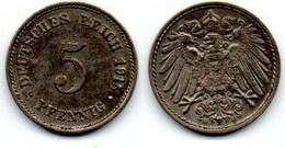 Allemagne - 5 Pfennig 1915 G SUP - 5 Pfennig