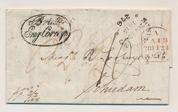 Complete Folded Letter - SUNDERLAND - Brielle Eng. Corresp: - Schiedam The Netherlands 1815 - ...-1840 Precursores