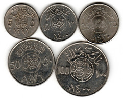 Arabie Saoudite : Lot De 5 Pièces - Saoedi-Arabië