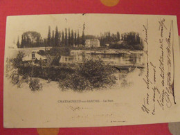 Carte Postale Maine Et Loire 49. Chateauneuf Sur Sarthe. Le Port. Petit Aminci à L'endroit Du Timbre - Chateauneuf Sur Sarthe