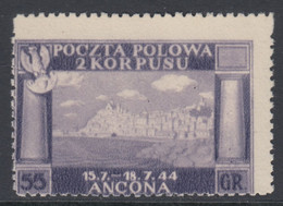 ITALIA - 1946 Corpo Polacco - Sassone N.6A/I - Cat. 1100 Euro Senza Gomma (come Emesso) - Autres & Non Classés