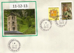 "Happy 11/12/13 ! " Oblitération 11/Decembre/2013. Last 3 Digits Of The Century !, Sur Lettre From Andorra ! - Lettres & Documents