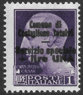 ITALIA - C.L.N. CASTIGLIONI D'INTELVI  N.12 Cat.6500€ Firmato Enzo Diena - GOMMA INTEGRA - MNH** - National Liberation Committee (CLN)