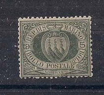 SAN MARINO 1892 -94 CIFRA O STEMMA SASS. 13 MLH VF - Neufs