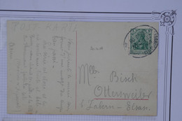 AW1 FRANCE ALSACE  BELLE CARTE  1908 STRASBOURG A OTTERWEILER  ++CACHET ZUG . ++AFFRANCH. INTERESSANT - Andere & Zonder Classificatie