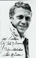 ►Fiche  " Au Lecteurs De Télé 7jours Bien Amicalement Steve McQueen " Télé 7 Jours L'Almanach De La Télévision 1965 - Sammlungen