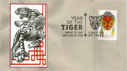 USA. YEAR OF THE TIGER 2022, Letter FDC Of New-York - 2011-...