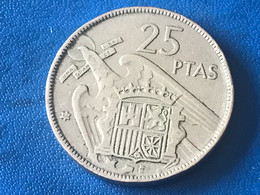 Münze Münzen Umlaufmünze Spanien 25 Pesetas 1957 Im Stern 64 - 25 Pesetas