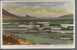 59362 ) BC Surf On Okanagan Lake Penticton Real Photo Postcard RPPC - Penticton