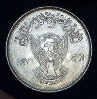 Sudan , V Rare 2 Qirsh (1976) Commemorative Coin: 20th Anniversary Of Independence  , Gomaa - Sudan