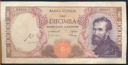 °°° ITALIA - 10000 LIRE MICHELANGELO 04/01/1968 SERIE U °°° - 10.000 Lire