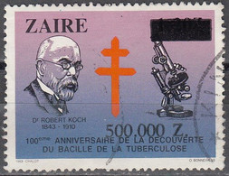 Zaïre 1992 Michel 1063 O Cote (2002) 2.00 Euro Robert Koch Tuberculose Cachet Rond - Gebruikt