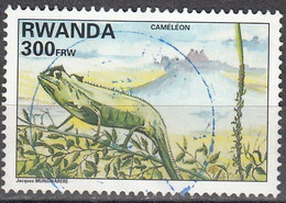 Rwanda 1995 Michel 1464A O Cote (2005) 7.50 Euro Caméléon Cachet Rond - Usati