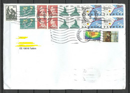 DENMARK Dänemark 2022 Cover To Estonia With Many Stamps Incl. 4-blocks - Covers & Documents