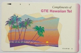 Hawaii Card 3 Compliments Of GTE Hawaiian Tel 1993 ( Black Arrow ) MINT - Hawaï